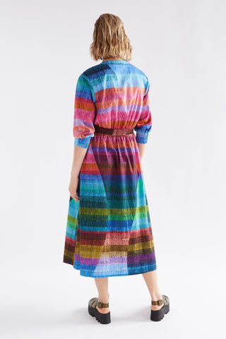 Elk Gia 3/4 Sleeve Shirt Dress - Komi Print [sz:size 12]