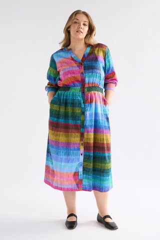 Elk Gia 3/4 Sleeve Shirt Dress - Komi Print [sz:size 12]