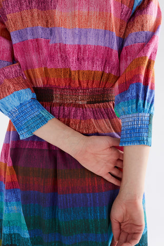 Elk Gia 3/4 Sleeve Shirt Dress - Komi Print [sz:size 12]