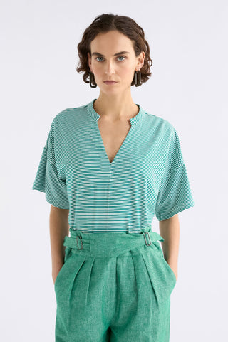 Elk Tshirt Evve - Bright Teal/white [sz:size 14]