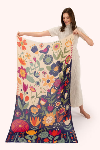 Powder Scarf Scandi 2tone Floral