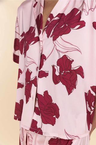 Gingerlilly Freya Pink - Silky Satin Short Set [sz:small]