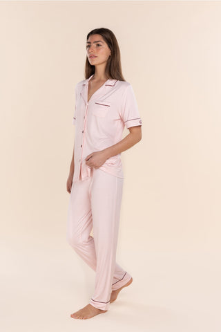 Gingerlilly Pj Long Jenna Pink - Bamboo [sz:small]