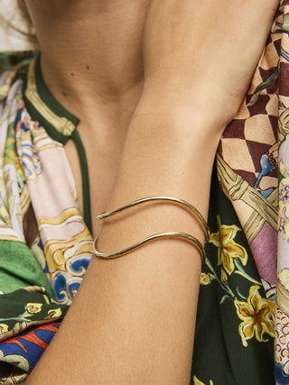 Tigertree Bangle Dbl Curve - Gold