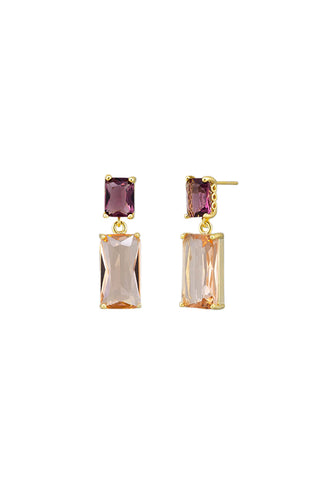 Tigertree Earrings Erica - Peach Crystal