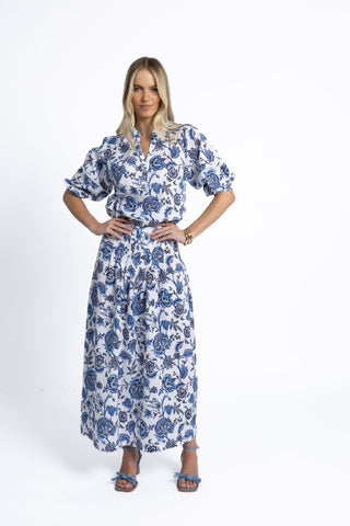 Humidity Blouse Rosa - Le Jardin Print [sz:small]