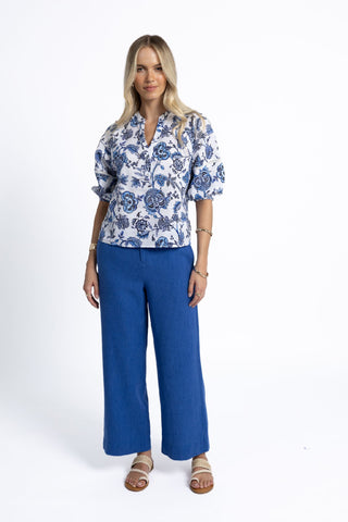 Humidity Blouse Rosa - Le Jardin Print [sz:small]