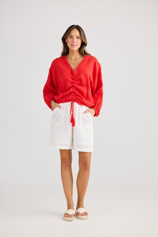 Holiday Top Happy Hour - Red [sz:small / Medium]