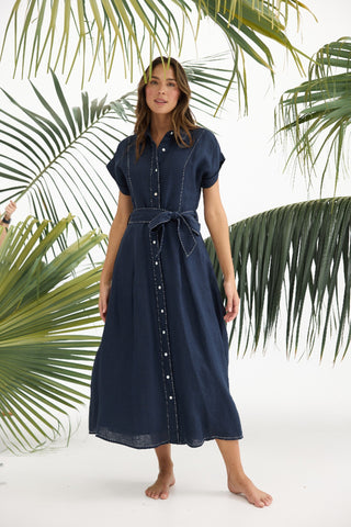 Holiday Dress Cordelia - Navy [sz:small]