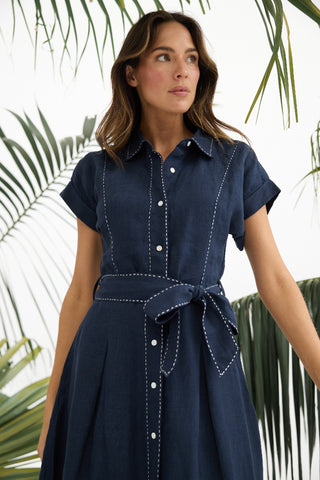 Holiday Dress Cordelia - Navy [sz:small]
