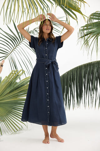 Holiday Dress Cordelia - Navy [sz:small]