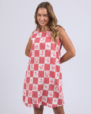 Foxwood Dress Biarittz - Crimson Print [sz:size 8]