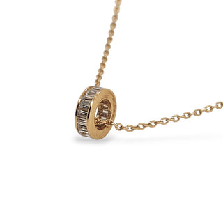 Mcj Necklace Circle & Cz Ygp Ss