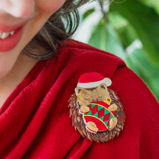 Erstwilder Brooch Hannah The Hedgehog - Merry Menagerie