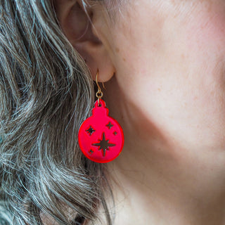 Erstwilder Earrings - Bauble Round Red