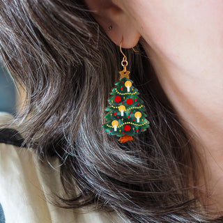 Erstwilder Earrings - Christmas Tree Centre-piece - Merry Menagerie