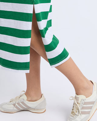 Foxwood Dress Tallow - Green & White Stripe [sz:size 10]