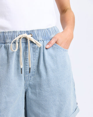 Elm Short Holly Blue & White Stripe [sz:size 10]