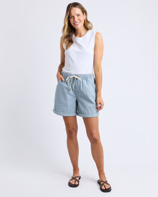 Elm Short Holly Blue & White Stripe [sz:size 10]