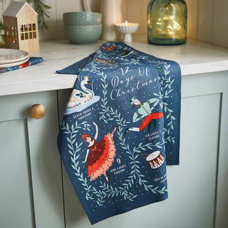 Ulster Weevers Tea Towel 12 Days Of Christmas