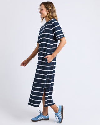 Elm Dress Halli Navy Stripe [sz:size 10]