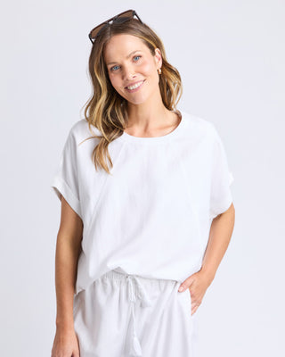 Elm Top Maura White [sz:size 10]