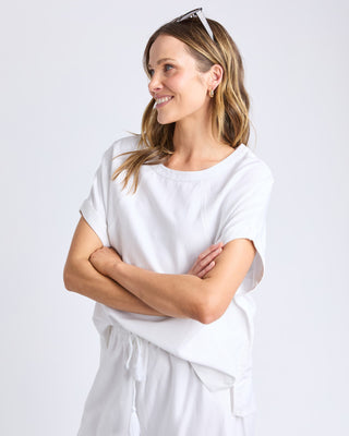 Elm Top Maura White [sz:size 10]