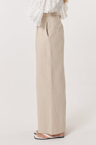 Fate & Becker Pant Amara Belted - Flax [sz:size 10]