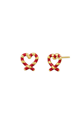 Tigertree Earrings Pretzel Candy Cane