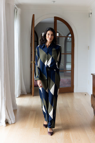 Foil Shirt Tux Deluxe - Mod Geo [sz:size 12]