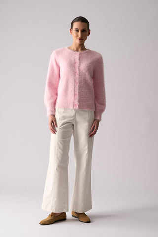 Foil Fluffin Cute Reversible Cardi - Barely Pink [sz:small]