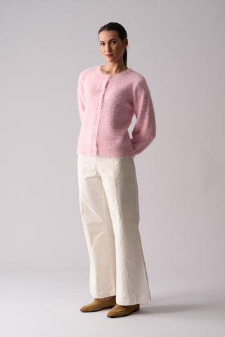 Foil Fluffin Cute Reversible Cardi - Barely Pink [sz:small]