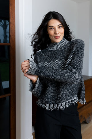 Foil Tussle Me Sweater - Mono [sz:xs]