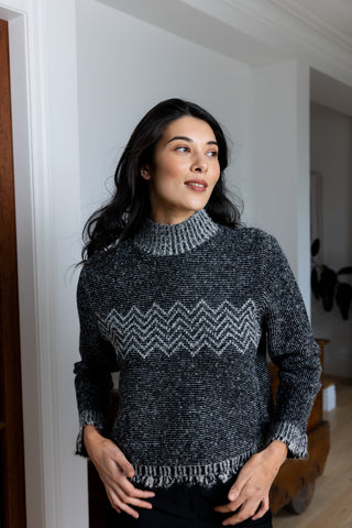 Foil Tussle Me Sweater - Mono [sz:xs]