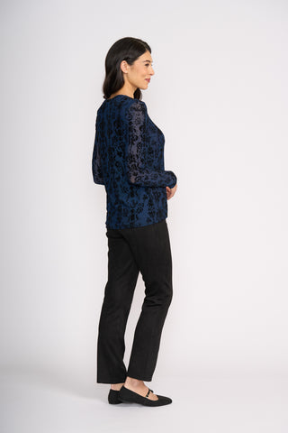 Foil Looking Suede Pant - Black [sz:size 8]