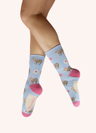 Powder Socks Ankle - Highland Cow - Socks & Slippers