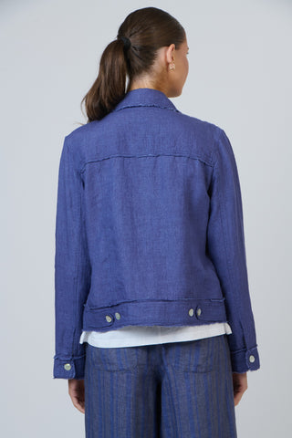 Naturals By O&j Jacket - Placid Blue | Pink Poppies