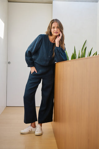 Naturals By O&j Trouser - Diplomat Wide Leg | Pink Poppies