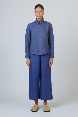 Naturals By O&j Trouser - Placid Blue Wide Leg - Pants