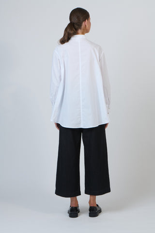 Naturals By O&j Shirt Flared - White Poplin | Pink Poppies
