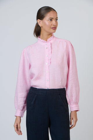 Naturals By O&j Ruffled Blouse - Rash Pink | Pink Poppies