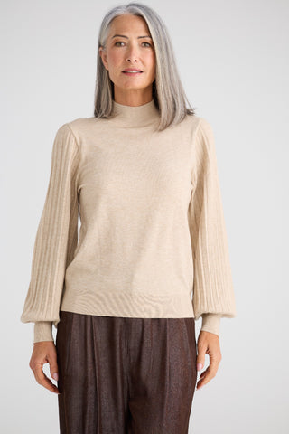 Brave&true Briony Knit Top - Oat Marle - Knitwear