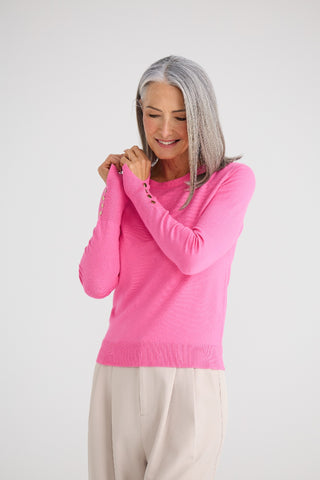 Brave&true St James Knit - Pink | Pink Poppies
