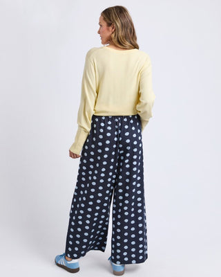 Elm Lifestyle Dotty Elastic Pant - Navy Spot | Pink Poppies