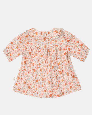 Toshi Baby Dress Peter Pan - Rosie Posie | Pink Poppies