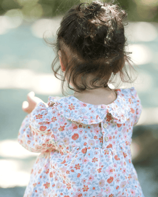 Toshi Baby Dress Peter Pan - Rosie Posie | Pink Poppies