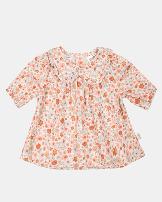 Toshi Baby Dress Peter Pan - Rosie Posie | Pink Poppies