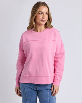 Foxwood Crew Jayne Fleece - Rose - Sweats
