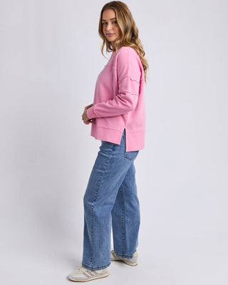 Foxwood Crew Jayne Fleece - Rose - Sweats