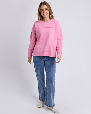 Foxwood Crew Jayne Fleece - Rose | Pink Poppies
